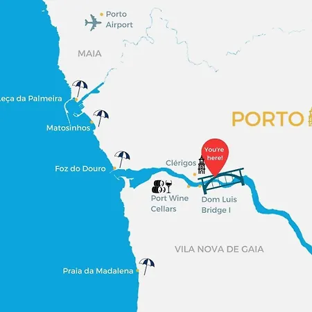 Inspiring Center 1 Bedroom With A View Apartmán Porto